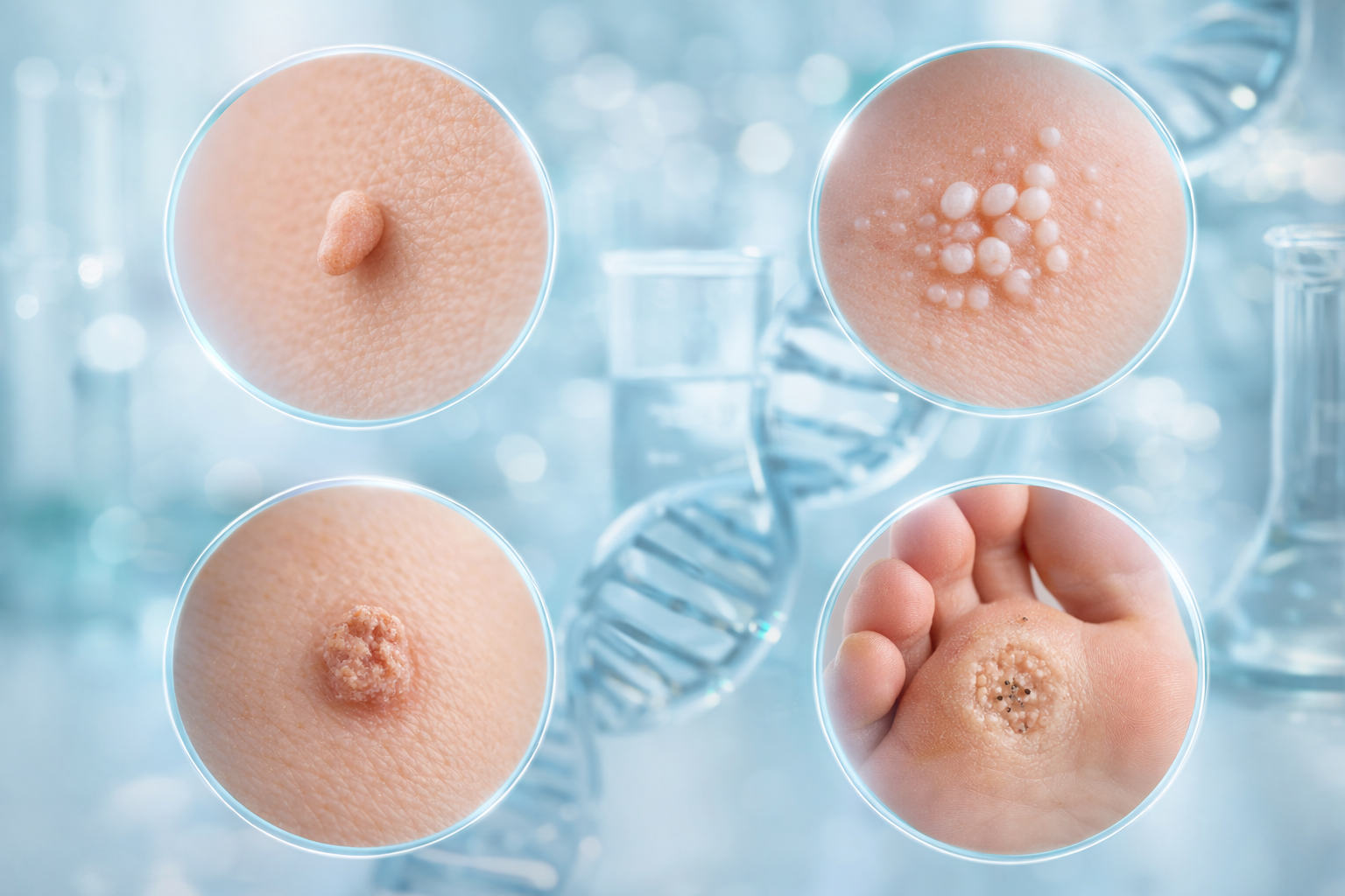 A close-up of skin texture with a small raised bump, softly lit to show detail and depth.